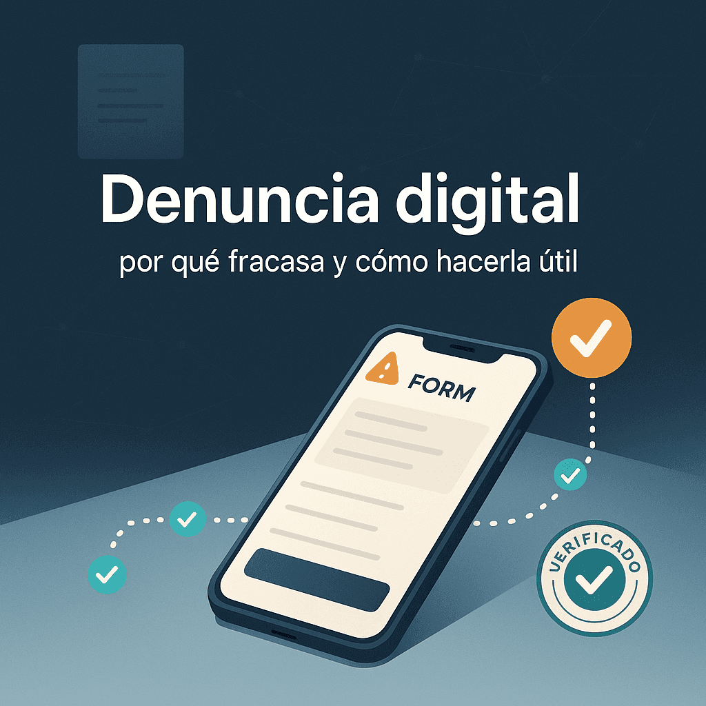 Denuncia digital: por qué fracasa y cómo hacerla útil
